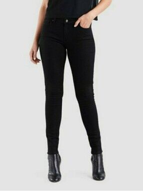 Levi's 711 Black Skinny Jeans Size 28